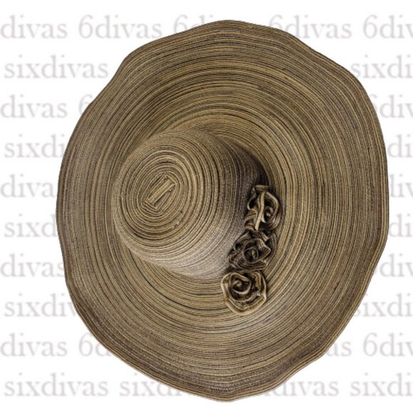 WOMENS Cotton Bendable Wide Brim Large Wedding, Summer Beach Holiday Party Hat - Picture 8 of 16